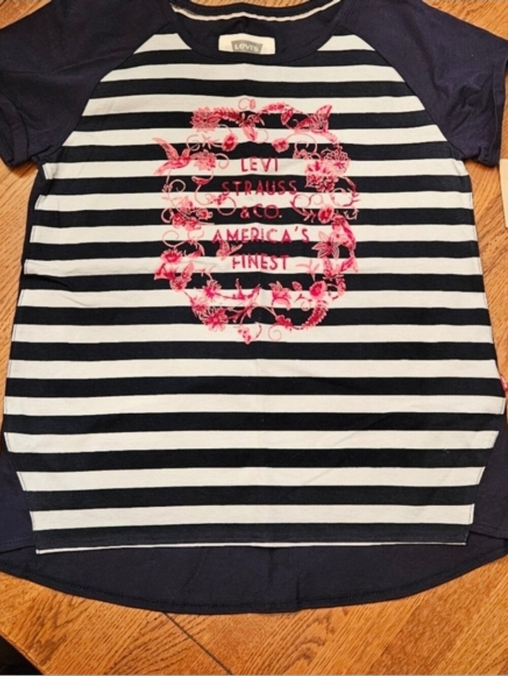 GIRLS (LEVI'S) Striped Top  sz Large 12 to 13-Years-Old